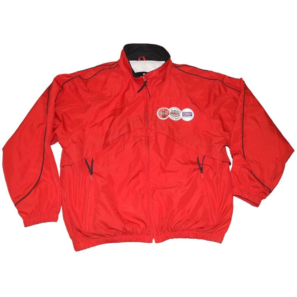 Vintage Puma Jacket Red Super Bowl XXXIV Windbreaker Coca Cola Mens Size XL